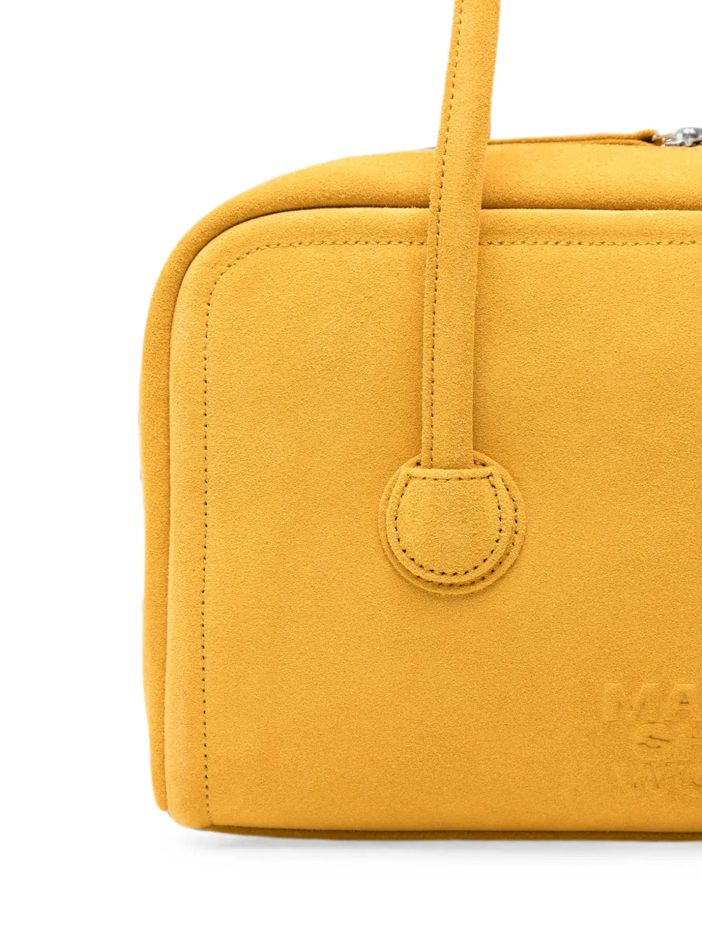Marge Sherwood Leren shopper met logo-reliëf Geel