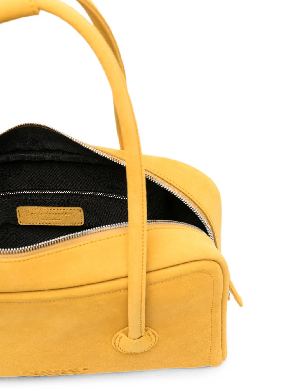 Marge Sherwood Leren shopper met logo-reliëf Geel