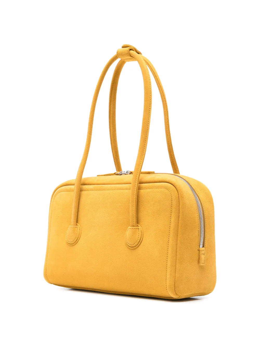 Marge Sherwood Leren shopper met logo-reliëf Geel