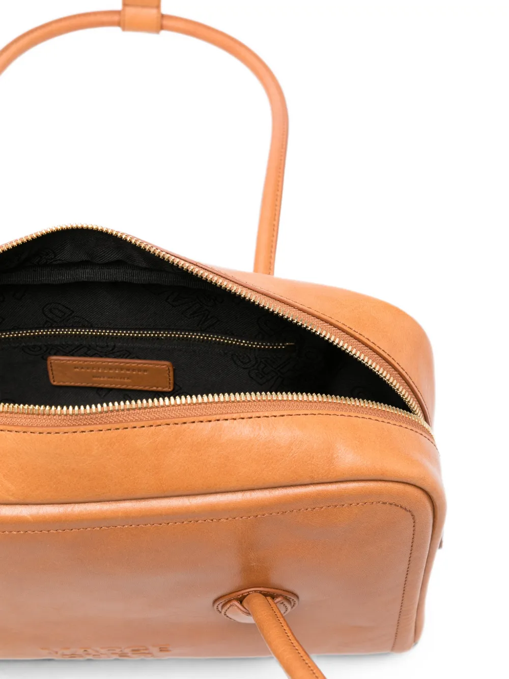 Marge Sherwood Leren shopper met logo-reliëf Bruin