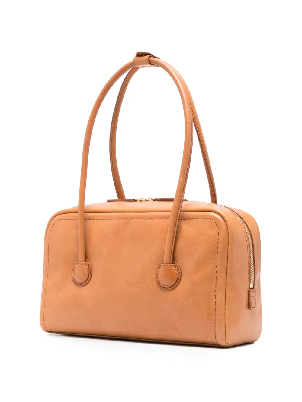 Marge Sherwood Leren shopper met logo-reliëf Bruin