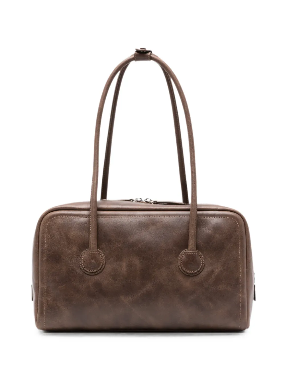 Marge Sherwood logo-embossed leather tote bag - Marrone
