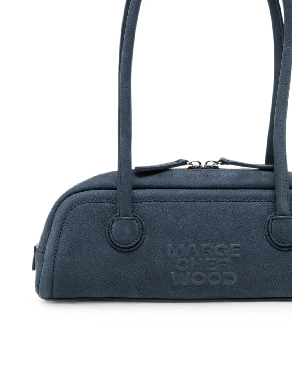 Marge Sherwood Nubuck leren shopper met logo-reliëf Blauw