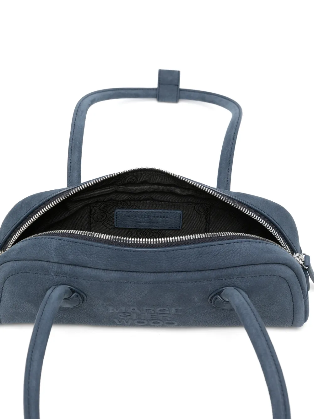 Marge Sherwood Nubuck leren shopper met logo-reliëf Blauw