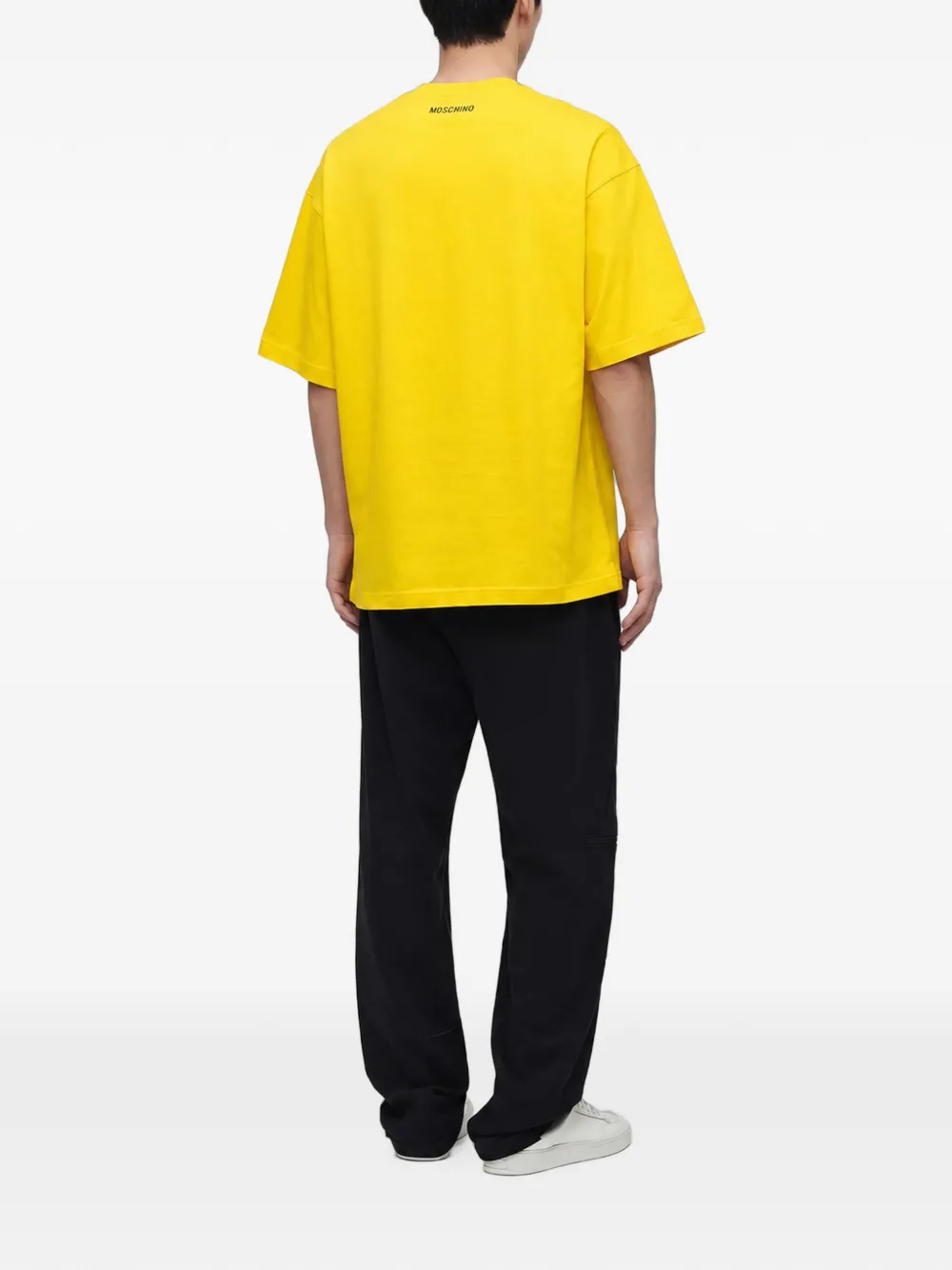 Moschino x Smiley katoenen T-shirt met grafische print Geel