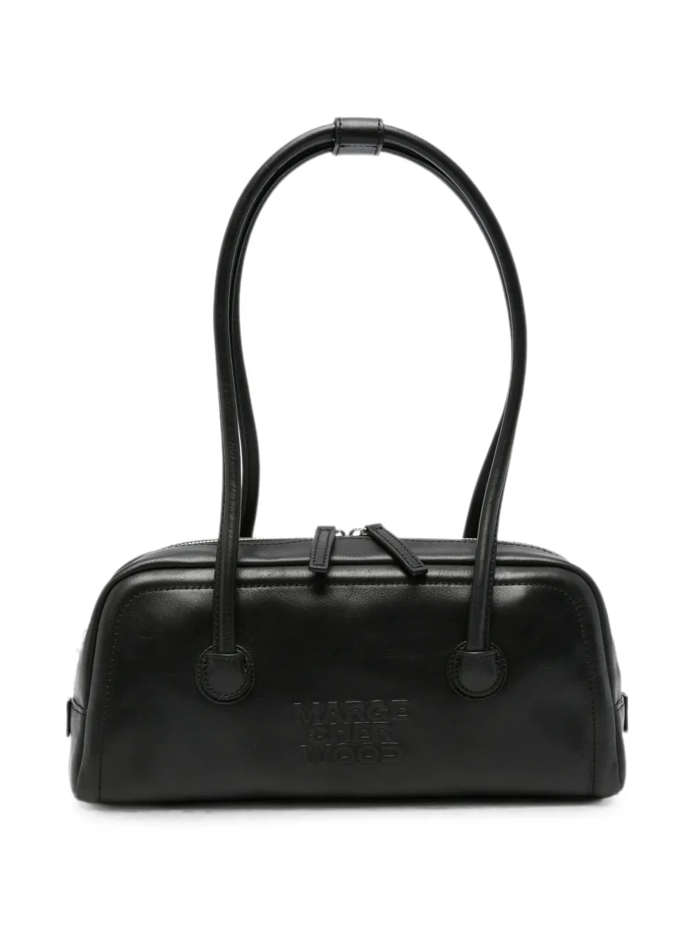 Marge Sherwood Soft Boston logo-debossed leather shoulder bag - Nero