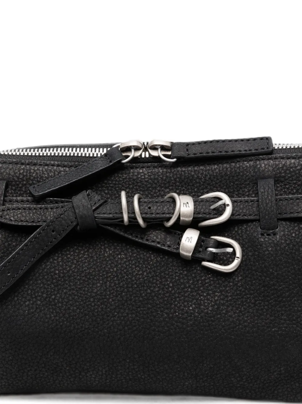 Marge Sherwood Leren shopper met riem Zwart