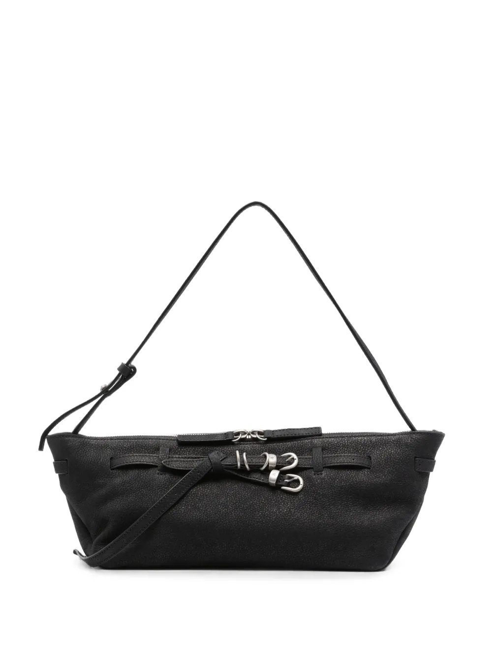 Marge Sherwood belted leather tote bag - Nero