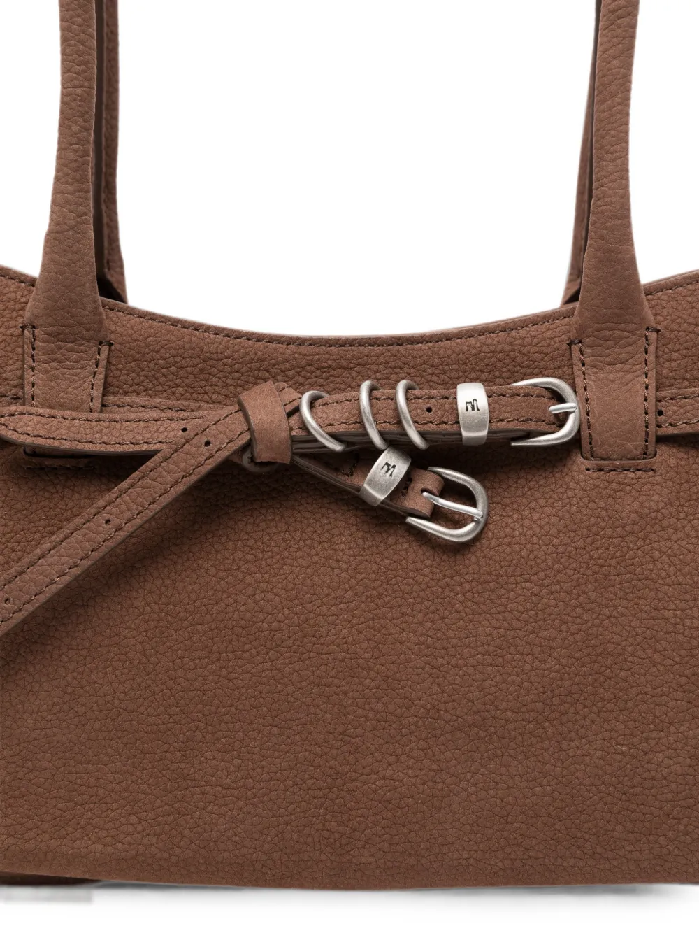 Marge Sherwood Schoudertas met gespdetail Bruin