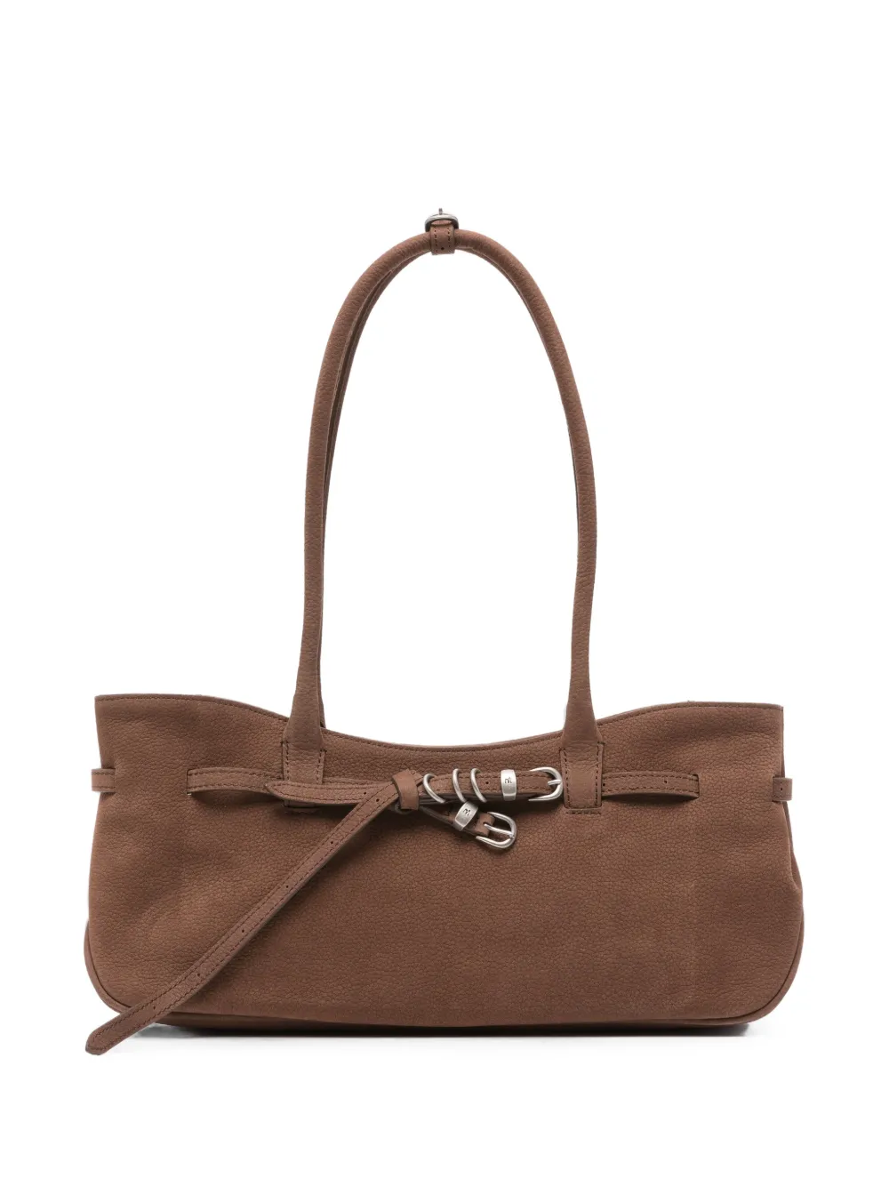 Marge Sherwood buckle-detail shoulder bag - Marrone