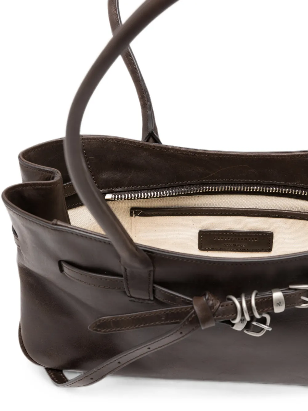 Marge Sherwood Grandma Used leren schoudertas Bruin