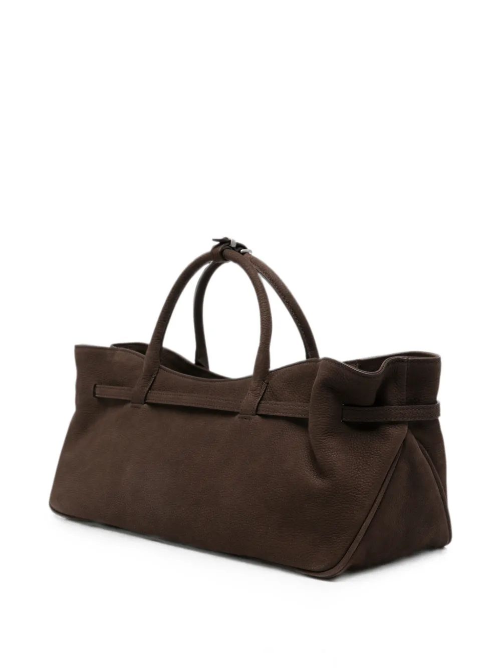 Marge Sherwood Grandma Used suède shopper met ceintuur Bruin