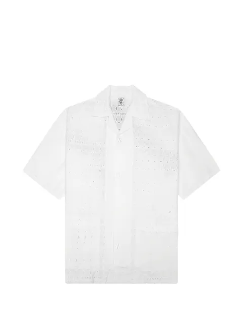 SOUTH2 WEST8 Cabana eyelet-embroidered shirt