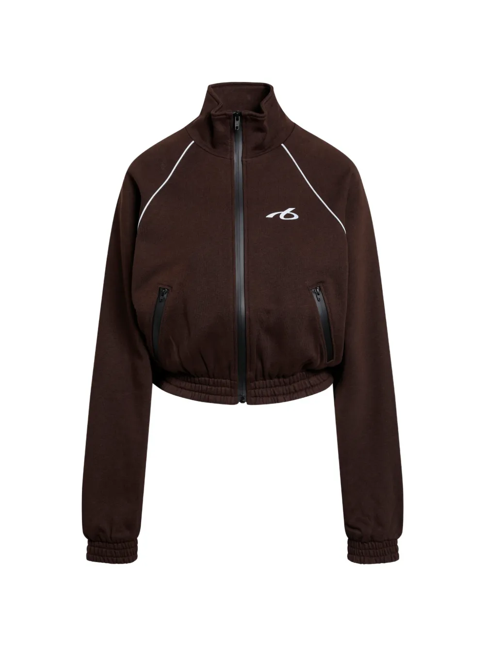 Balenciaga piped-trim performance tracksuit jacket - Marrone