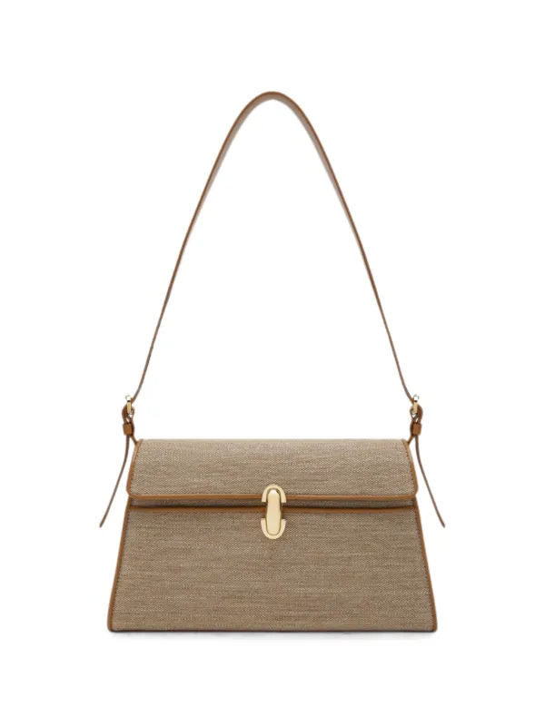 Savette Symmetry Leather-trim Shoulder Bag in Neutrals