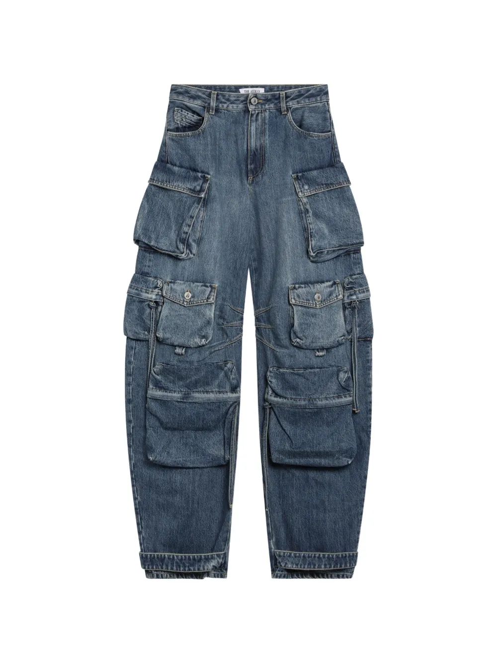The Attico multi-pocket cargo pants - Blu