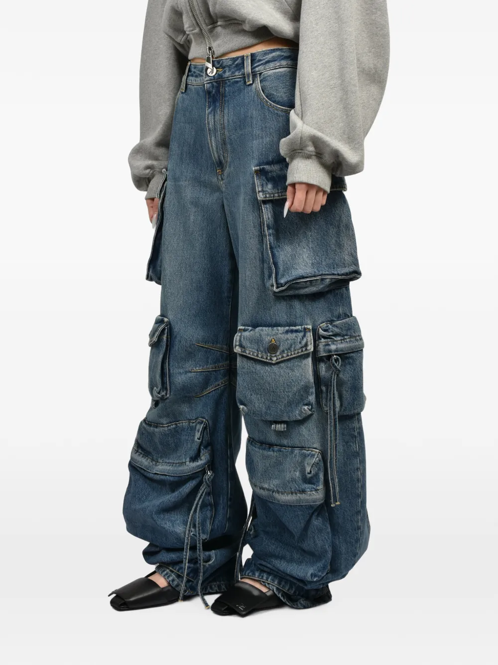 The Attico Cargo shorts Blauw