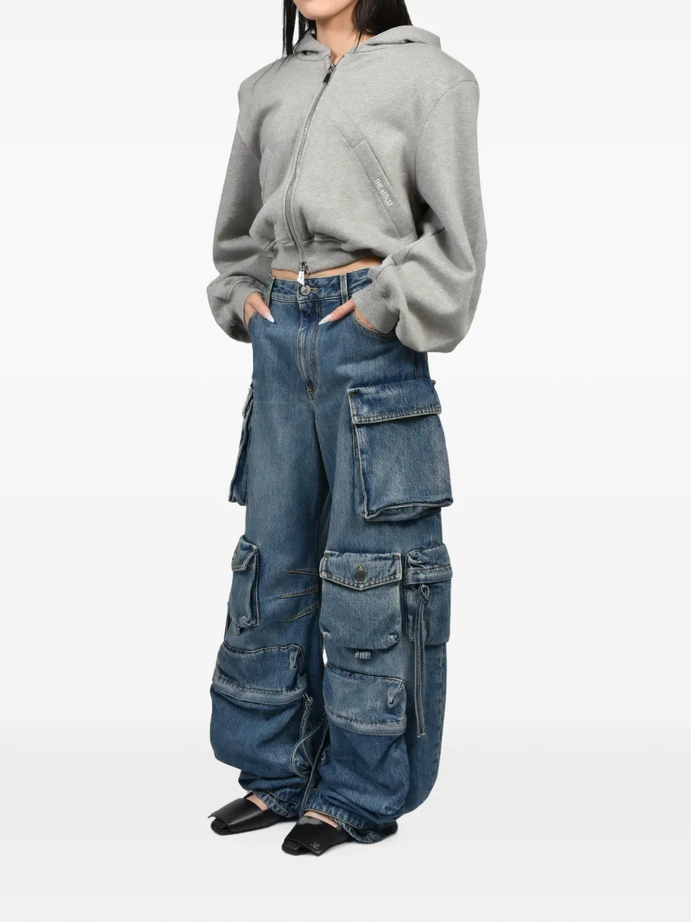 The Attico Cargo shorts Blauw