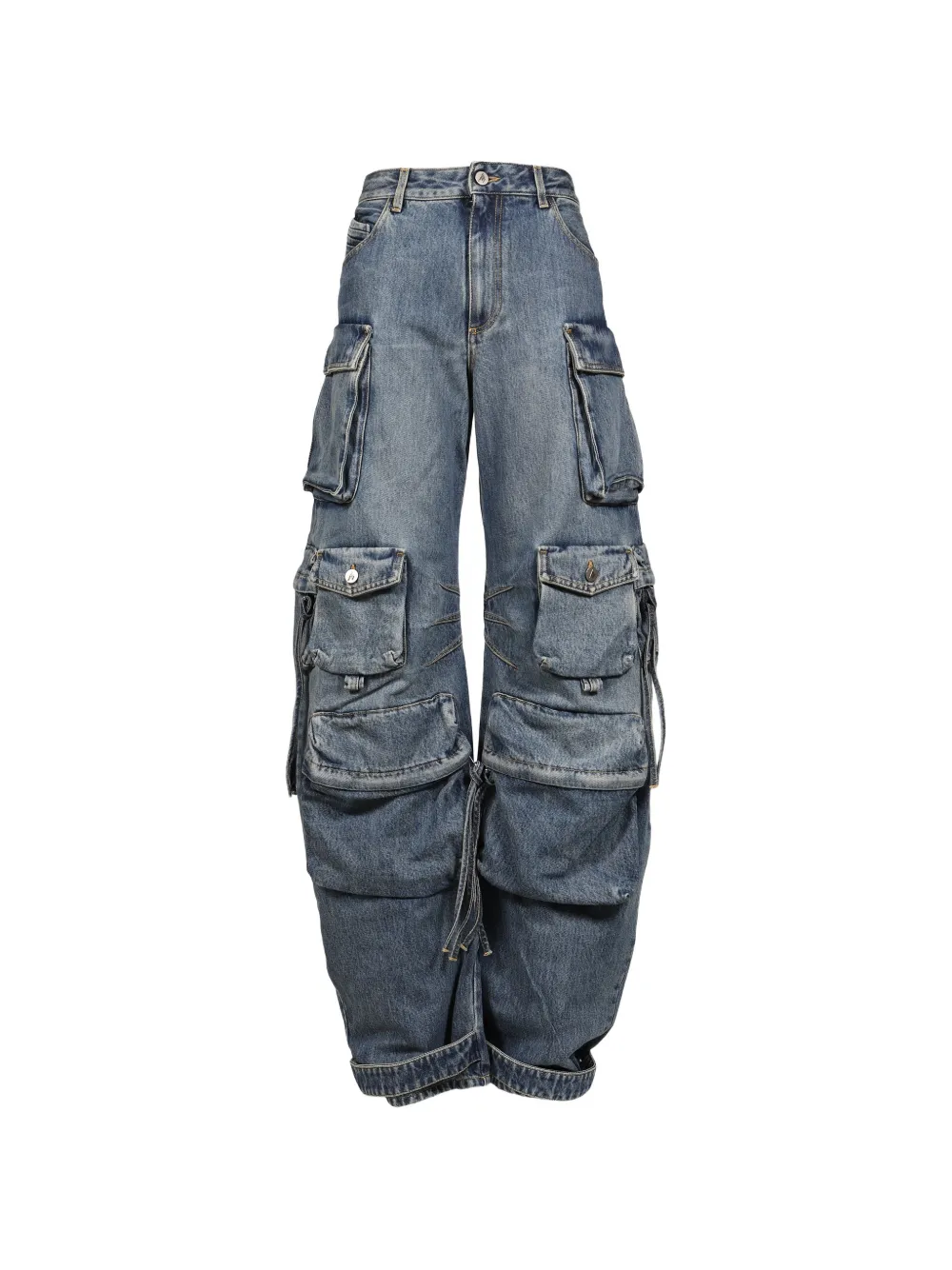 The Attico multi-pocket cargo pants - Blu