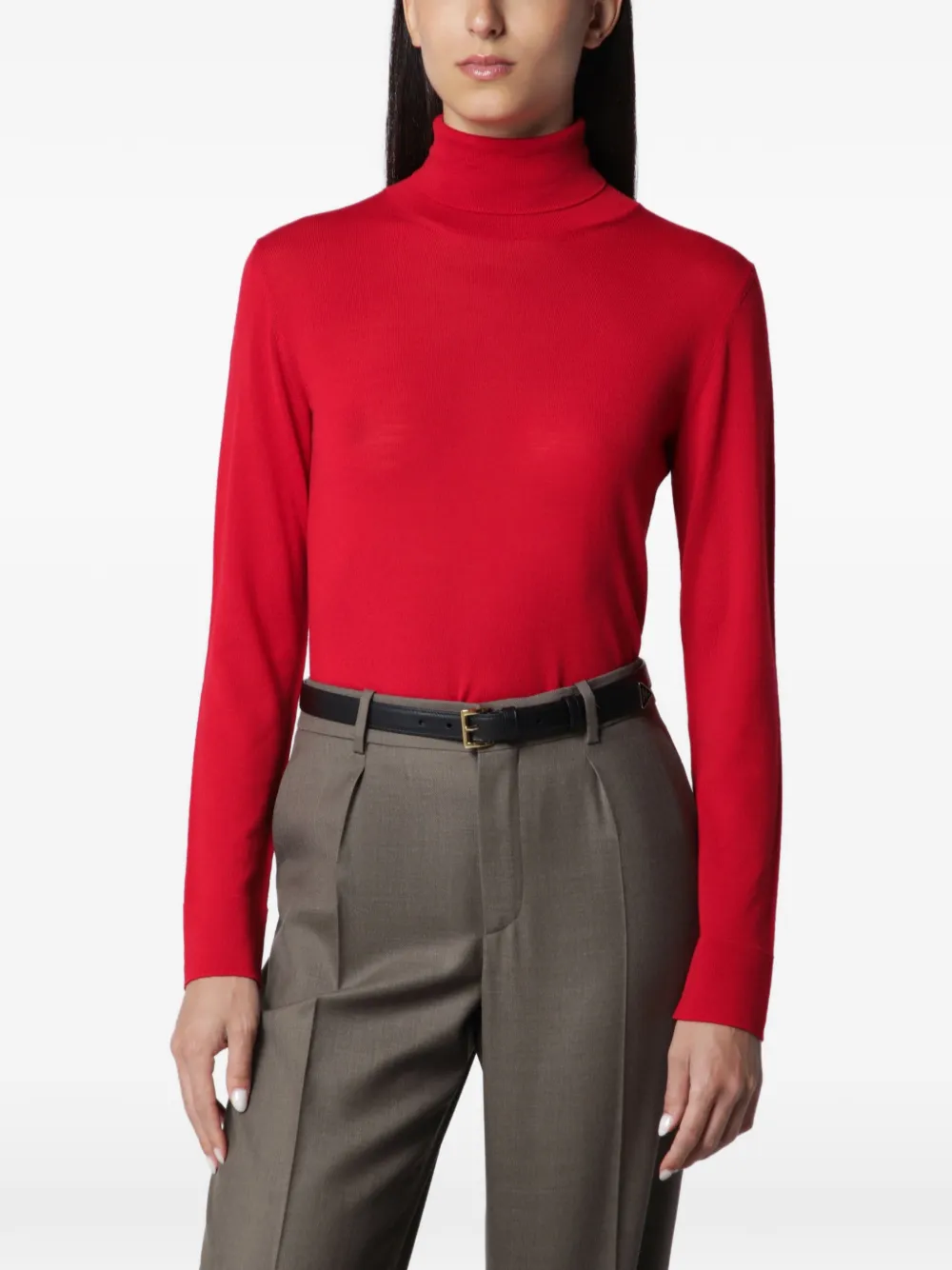 Róhe fine-knit turtleneck sweater - Rot