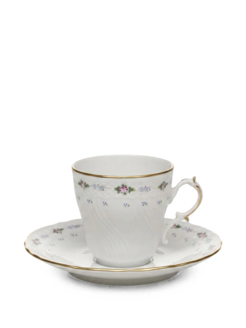 GINORI 1735 Vecchio Ginori floral-print coffee cups set (set of six) - Bianco