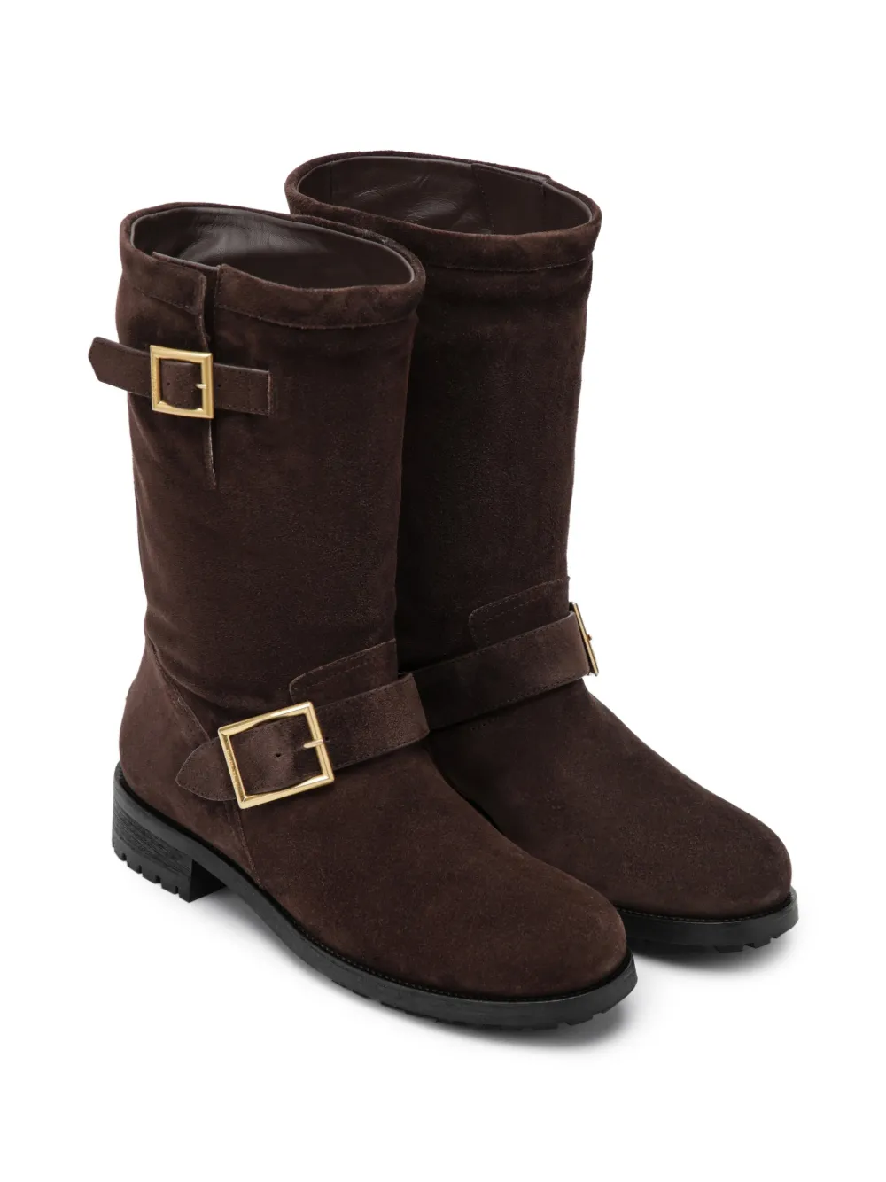Jimmy Choo Suède enkellaarzen Bruin