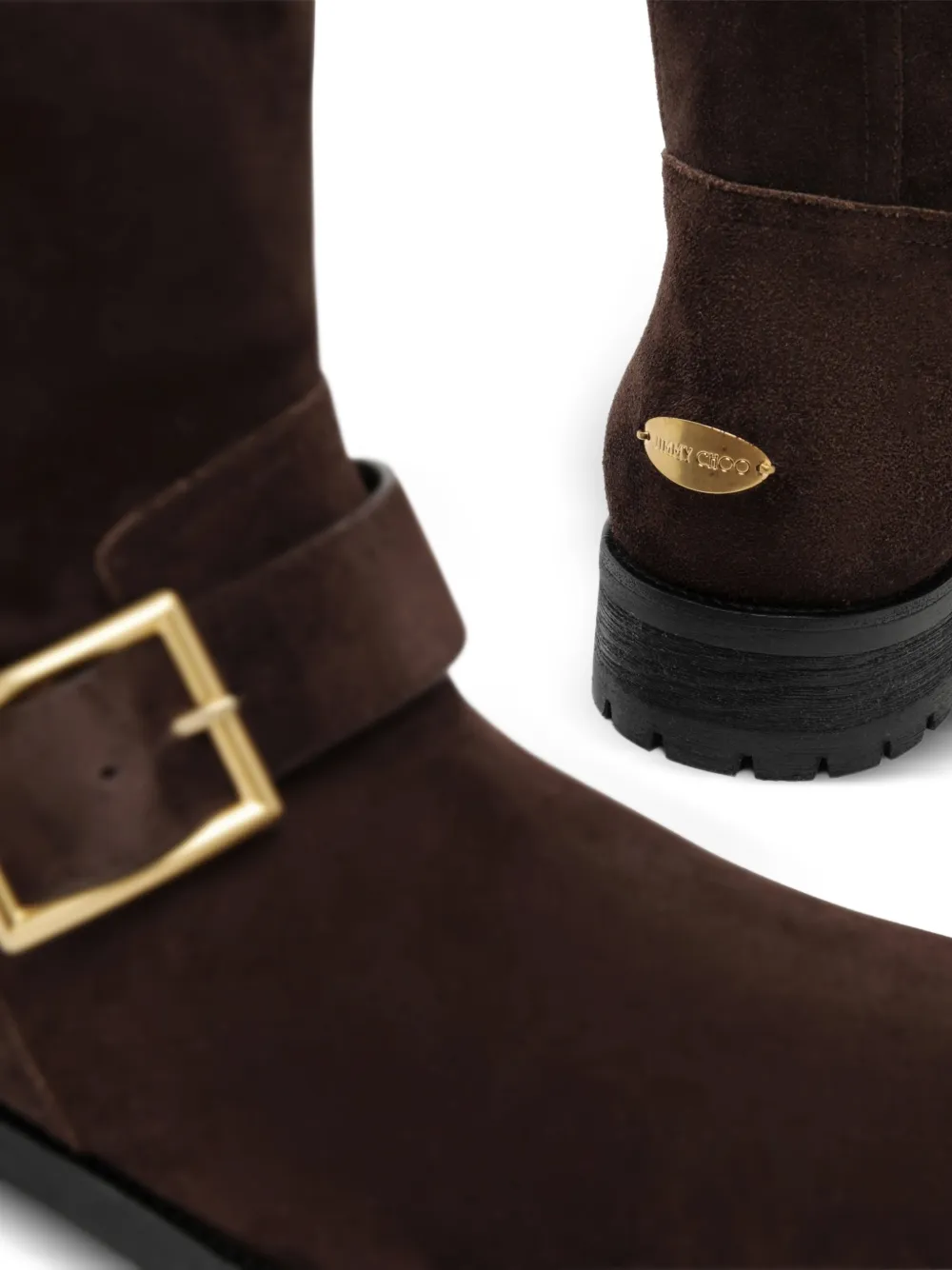 Jimmy Choo Suède enkellaarzen Bruin