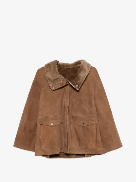 Manzoni 24 shearling-collar pocket jacket