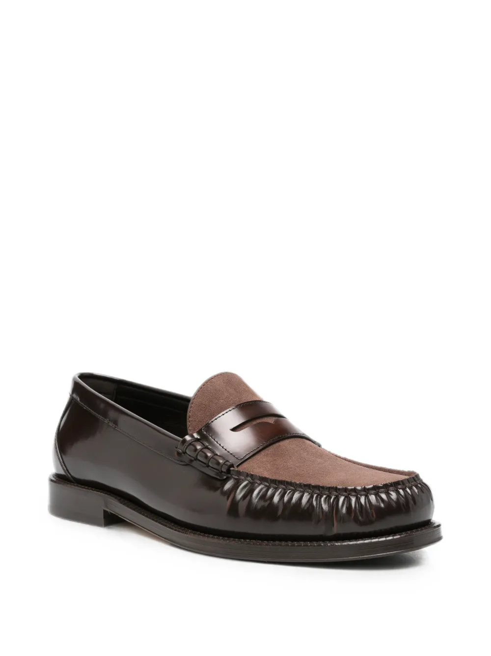 Brunello Cucinelli panelled leather loafers Bruin