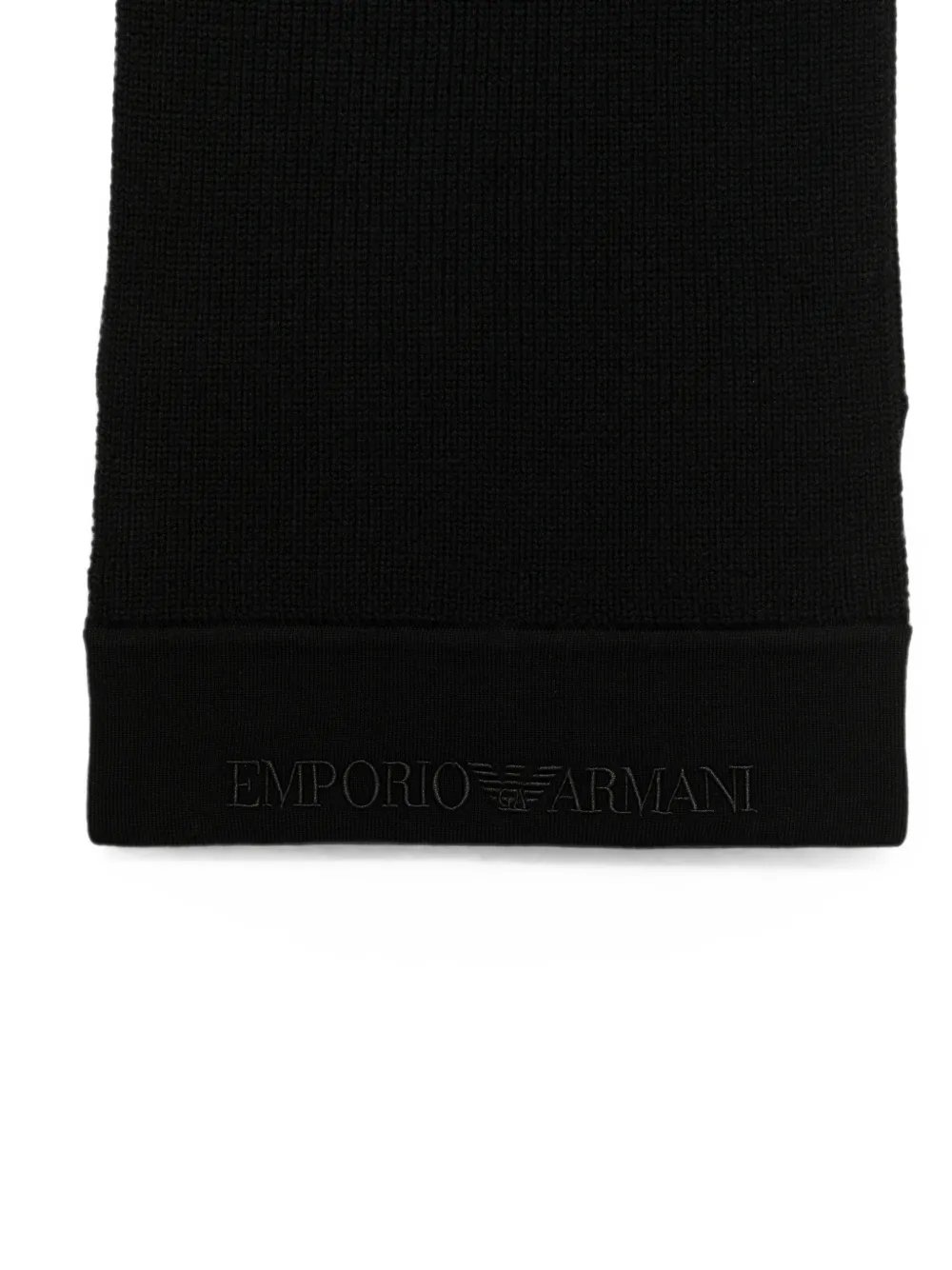 Emporio Armani Sjaal met logo-reliëf Zwart