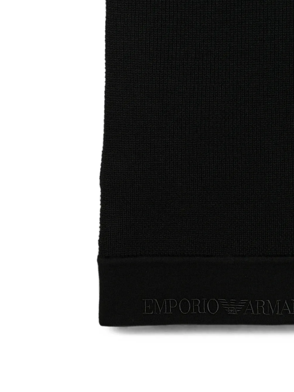 Emporio Armani Sjaal met logo-reliëf Zwart