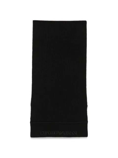 Emporio Armani écharpe à logo embossé