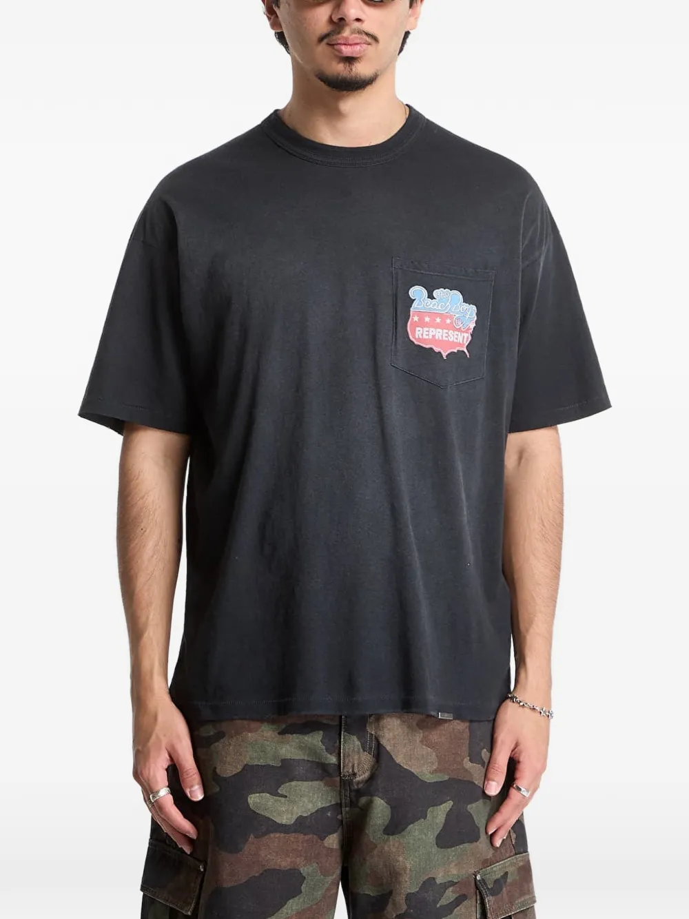 Represent Beach Boys T-shirt met grafische print Zwart