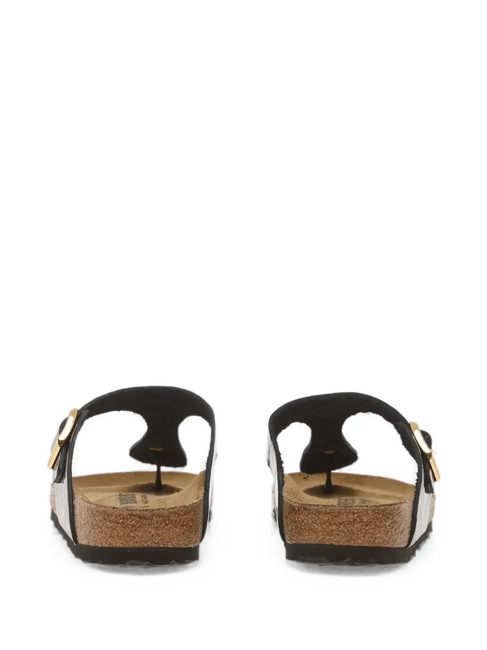 Birkenstock Gizeh sandalen met krokodillen-reliëf Bruin