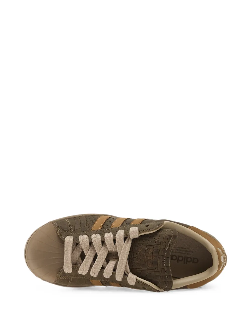 adidas Superstar II crocodile-effect sneakers Groen