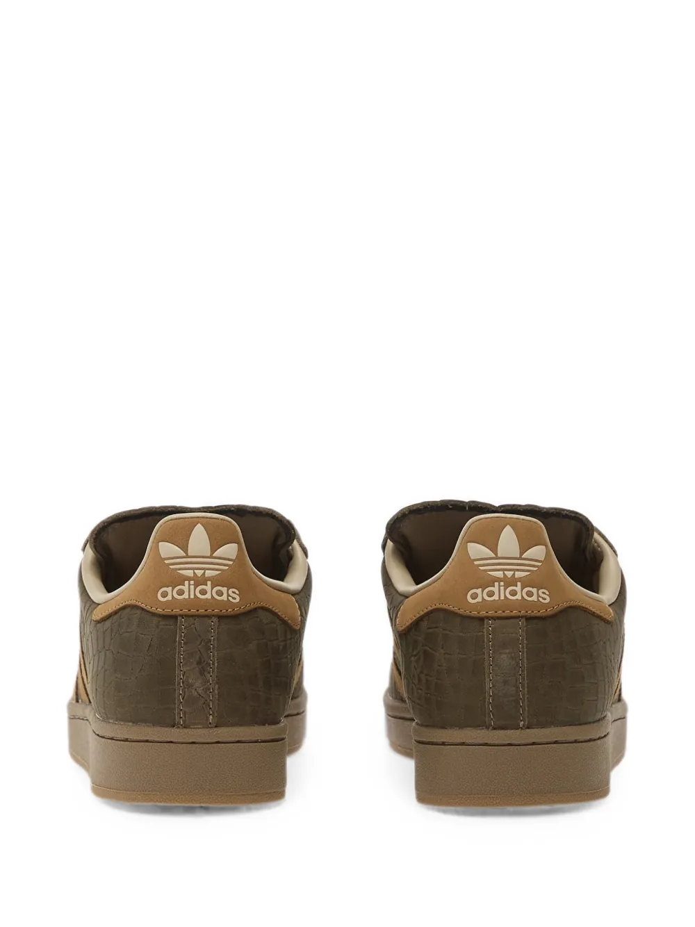 adidas Superstar II crocodile-effect sneakers Groen