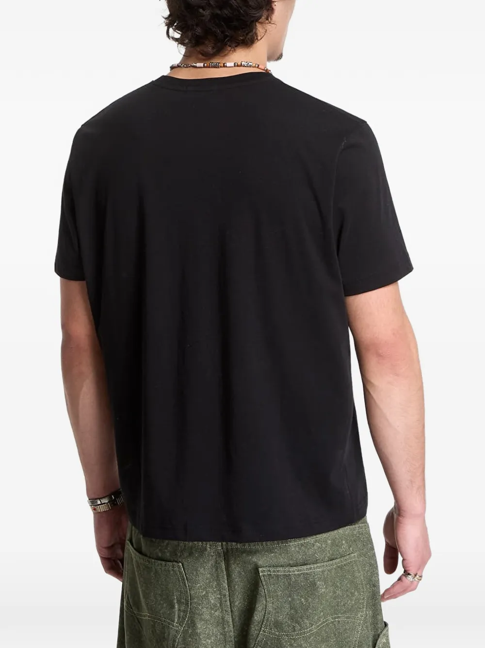 dime Classic T-shirt met geborduurd logo Zwart