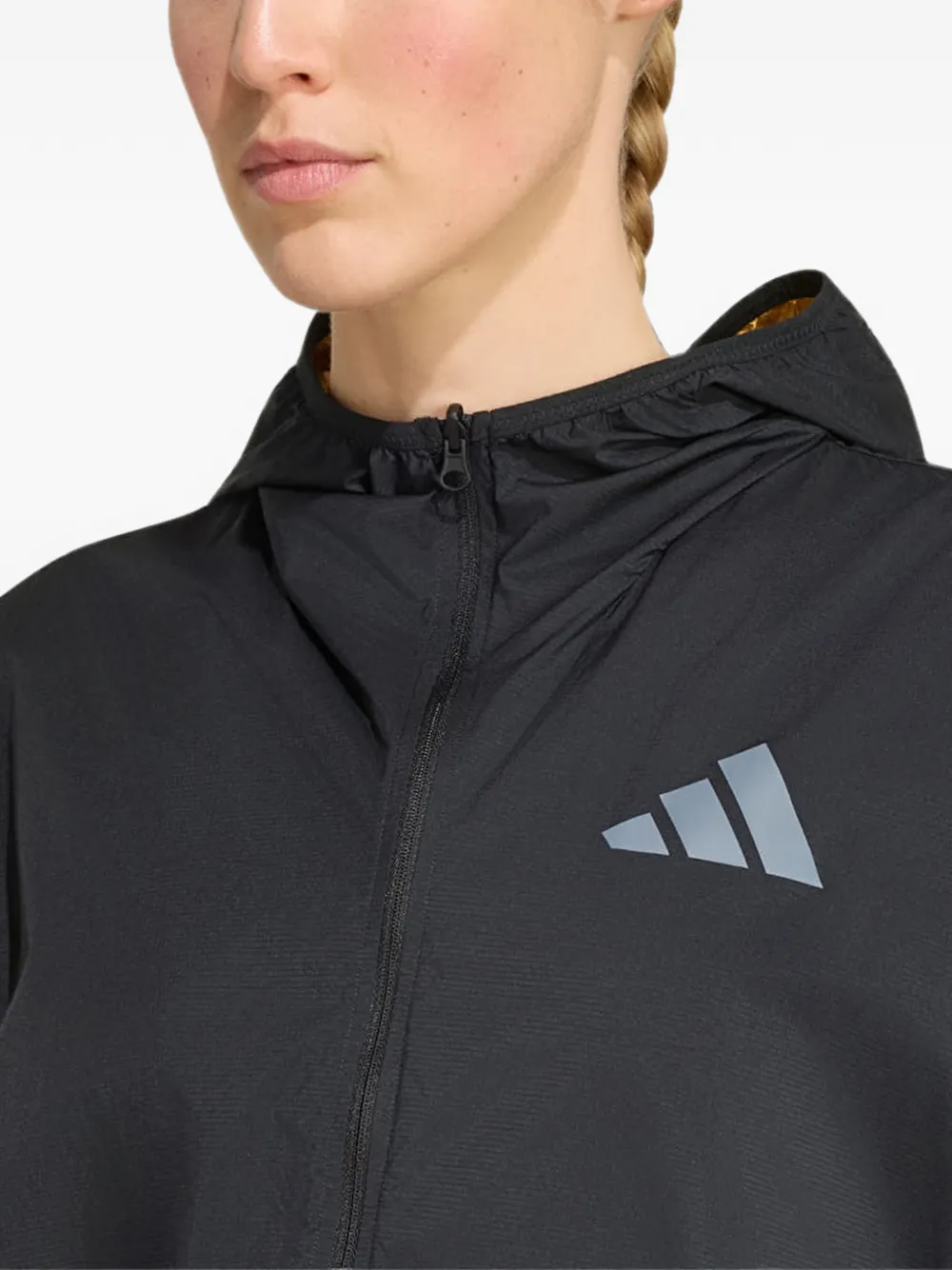 adidas Adizero Blaze reversible running jacket Goud