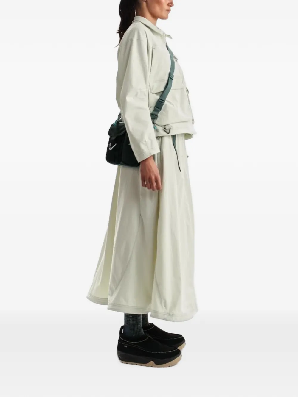 Nike Smith Summit midi-rok met ceintuur Beige