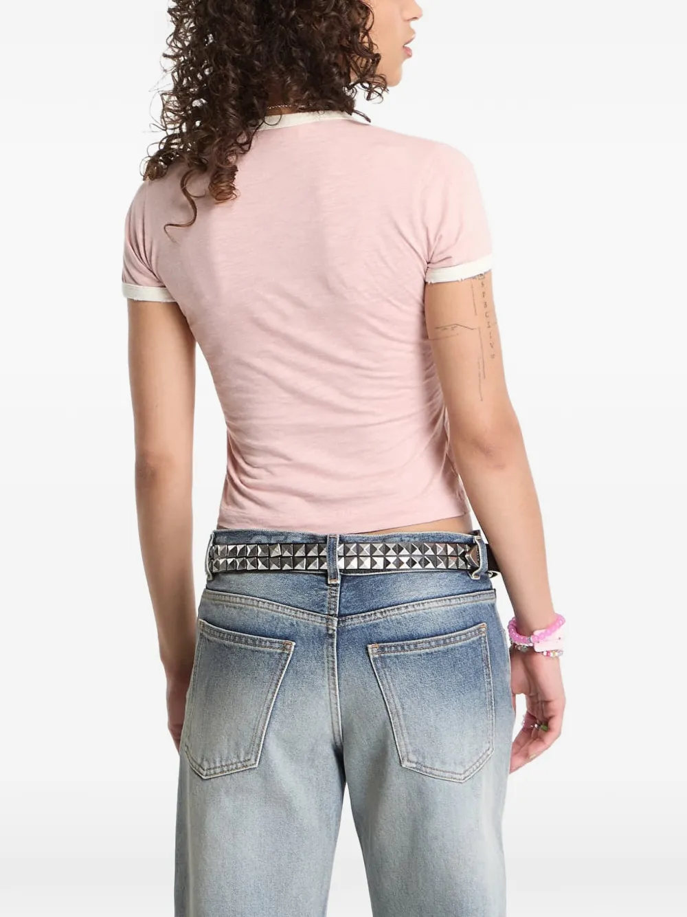 Palm Angels Hollywood slim-fit T-shirt Roze