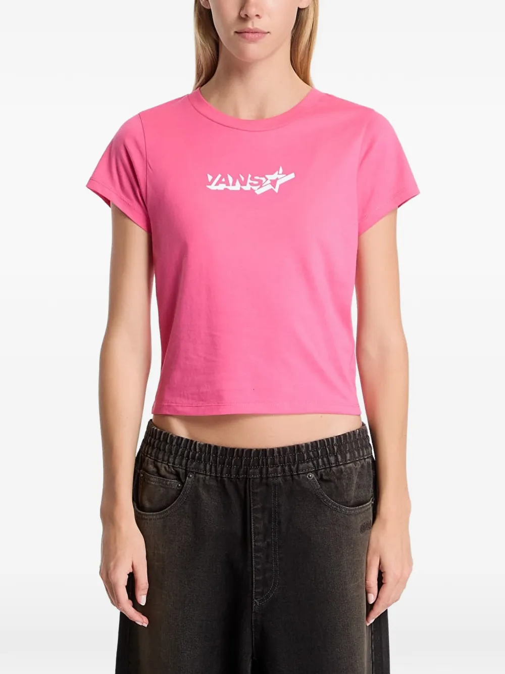 Vans Antares T-shirt met logoprint Roze