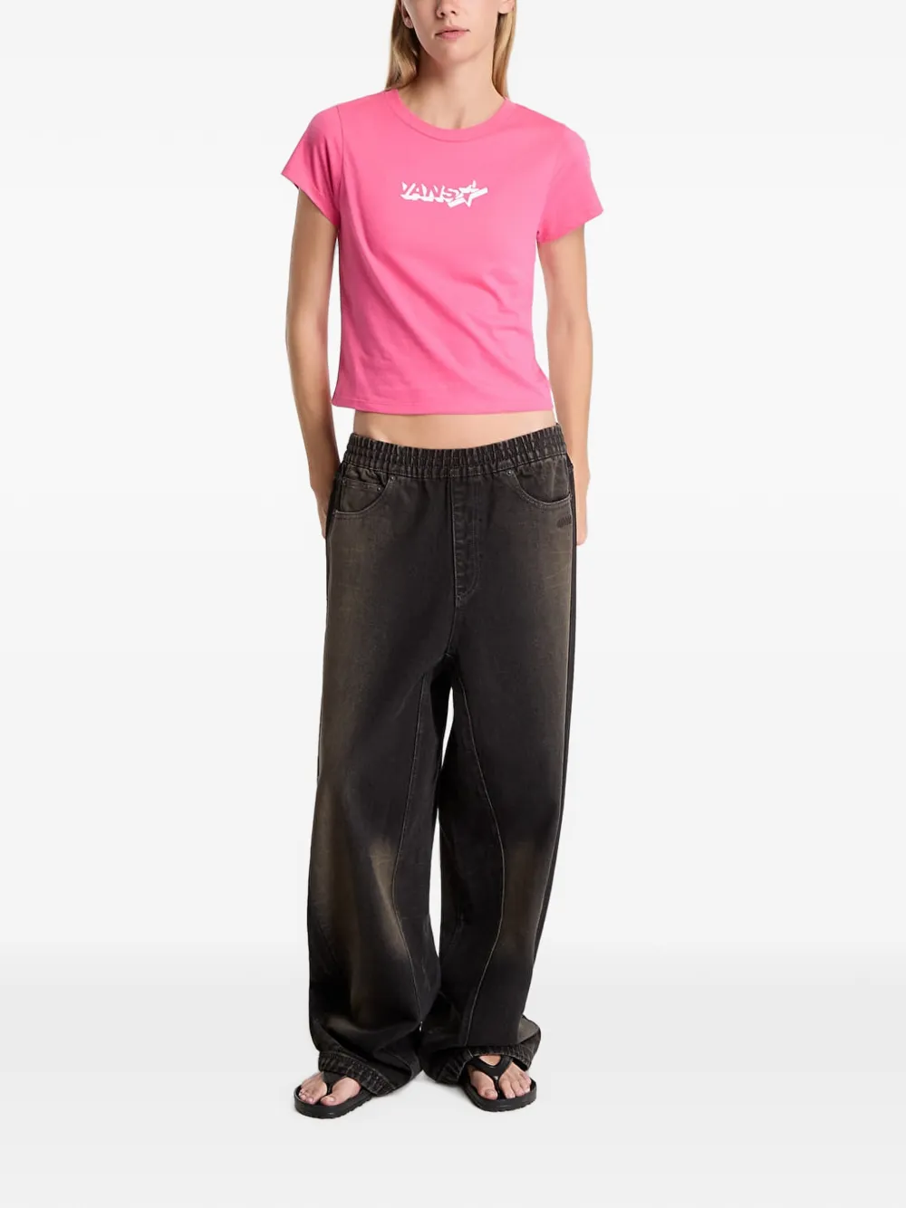 Vans Antares T-shirt met logoprint Roze