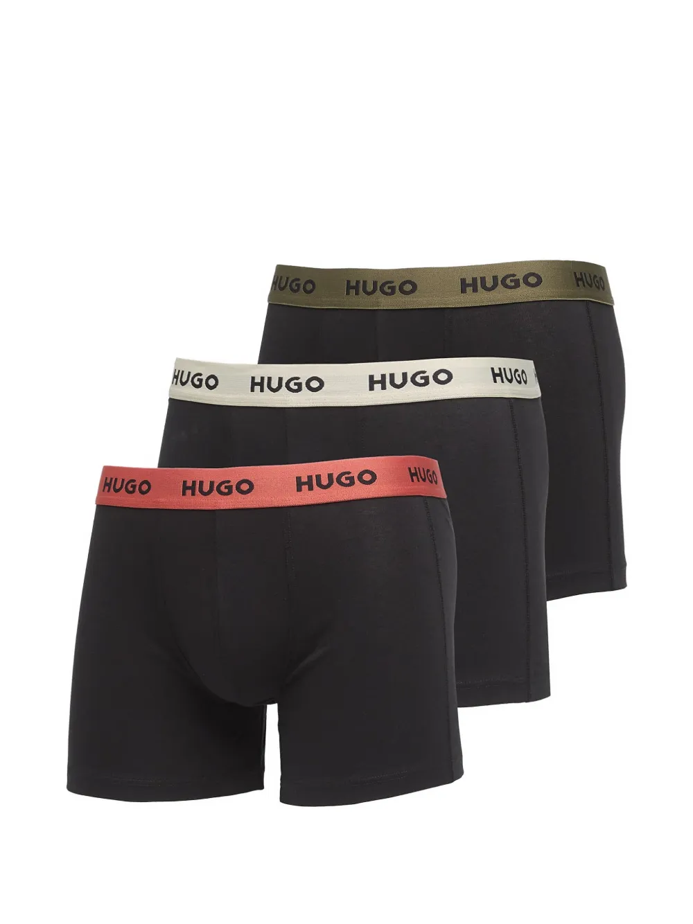 HUGO logo-waistband boxers (set of three) - Nero