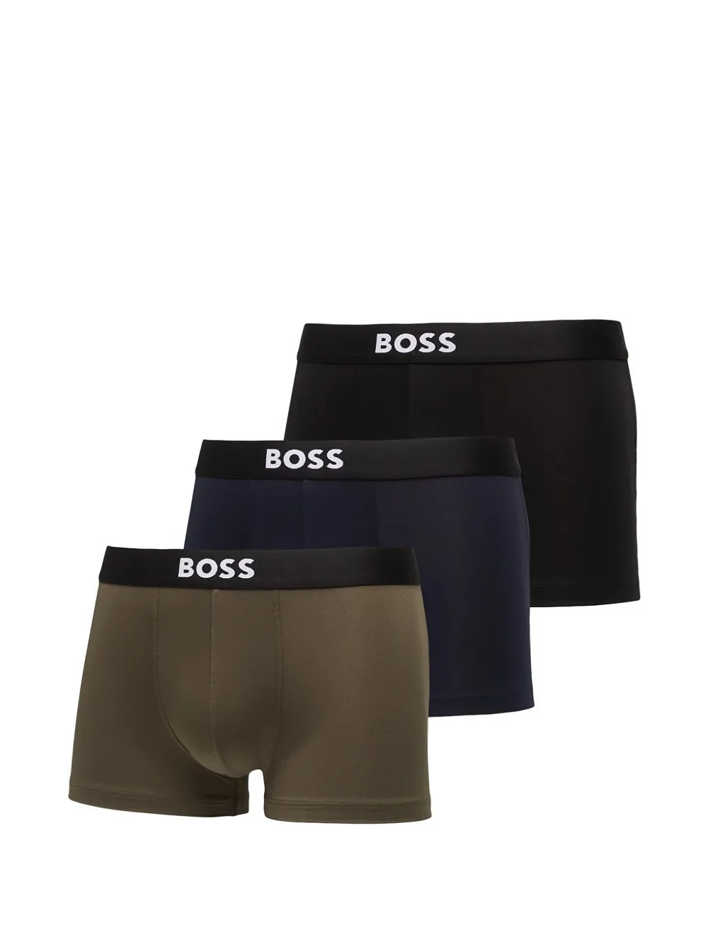 HUGO logo-waistband trunks - Verde