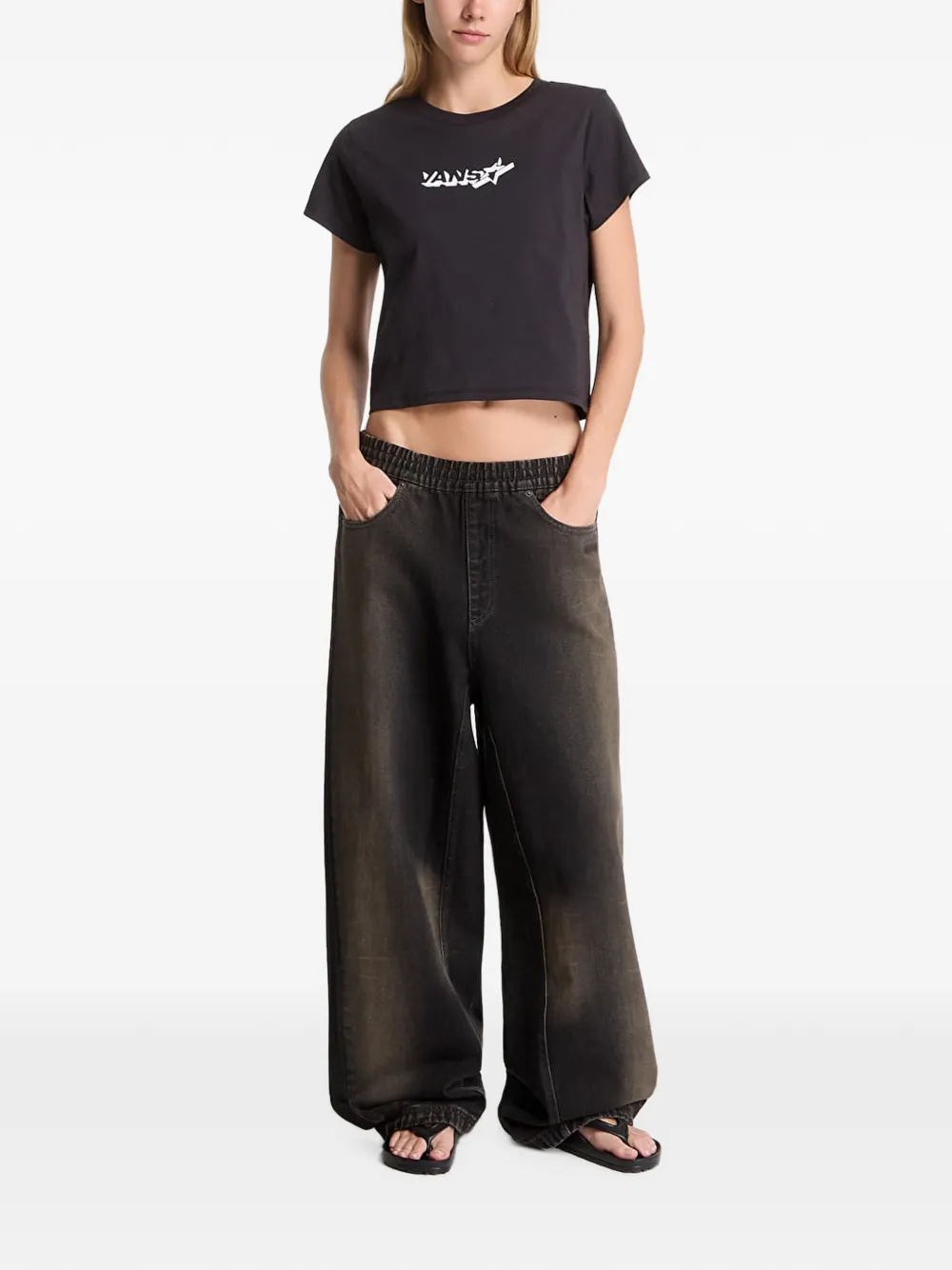Vans Antares T-shirt met logoprint Zwart