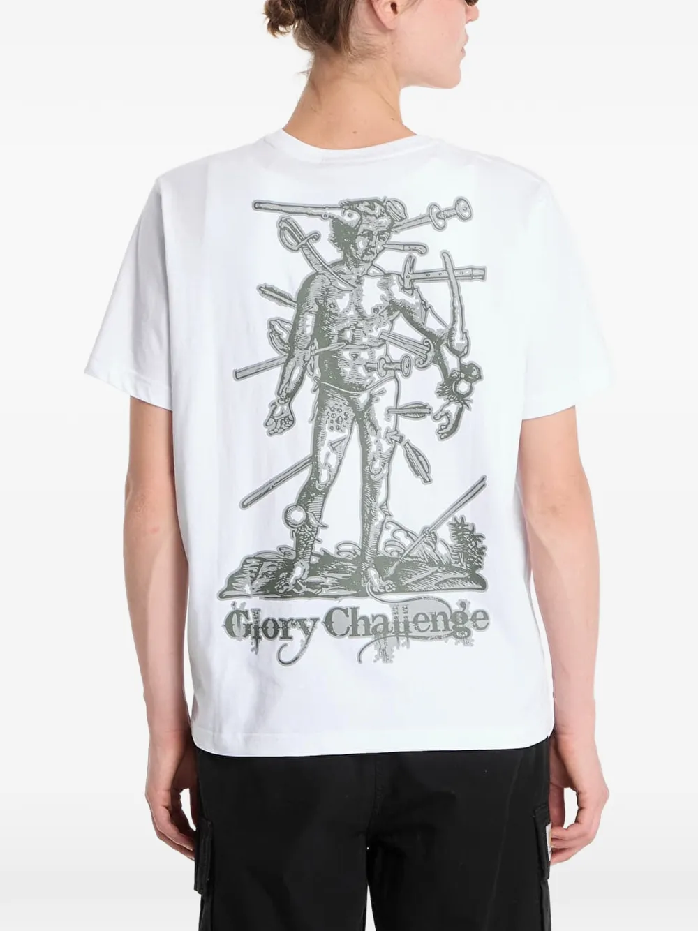 dime T-shirt met logoprint Wit