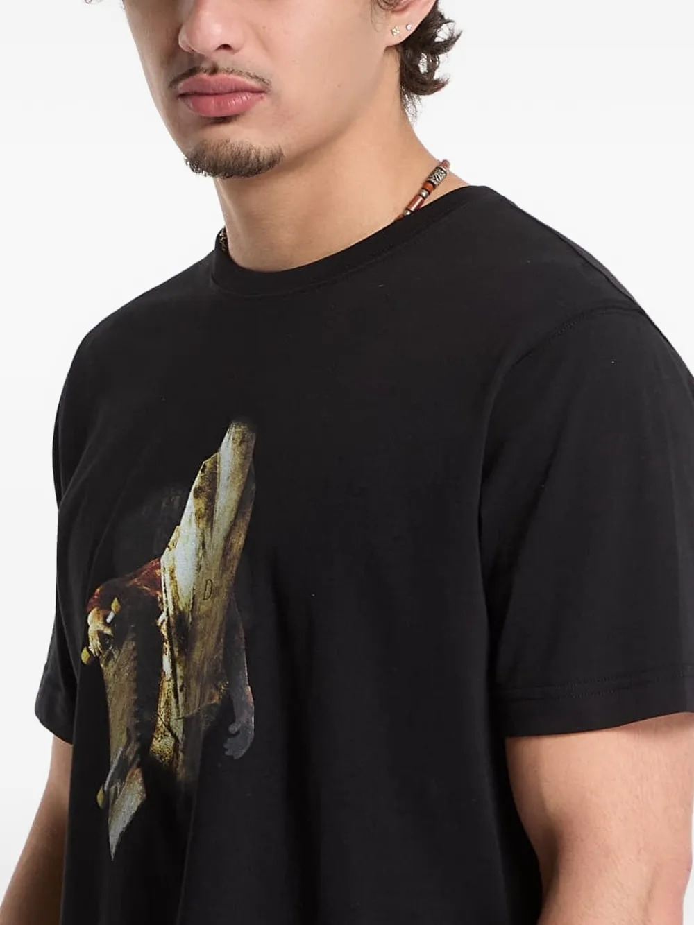 dime Rollin Head T-shirt met grafische print Zwart