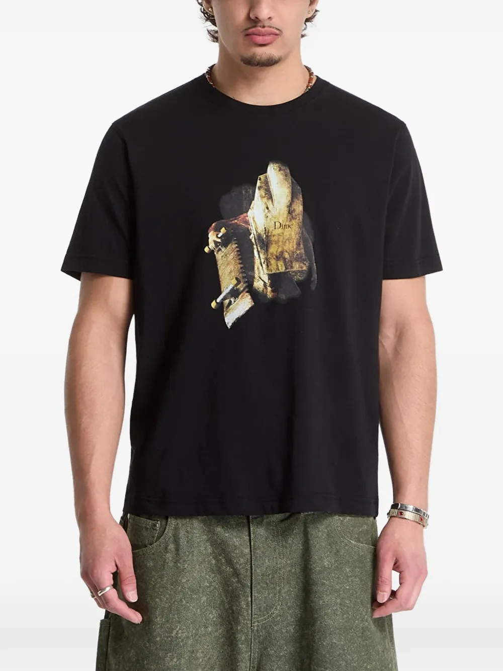 Dime Rollin Head Graphic-print T-shirt In Black