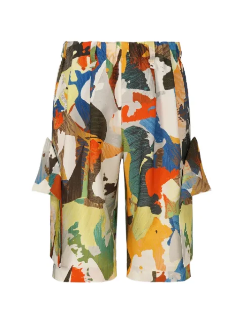 Homme Plissé Issey Miyake Palette Marbled cargo shorts