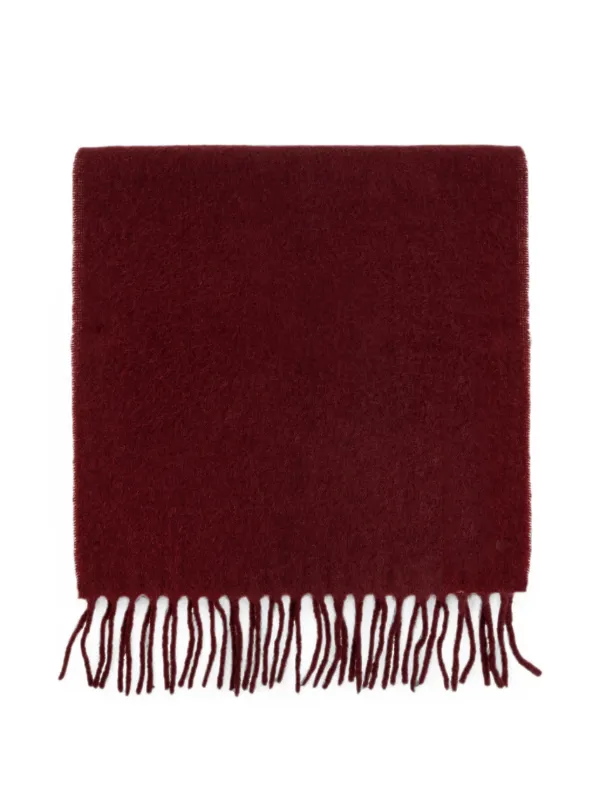 Canada Goose Fringed Alpaca-blend Scarf in Red